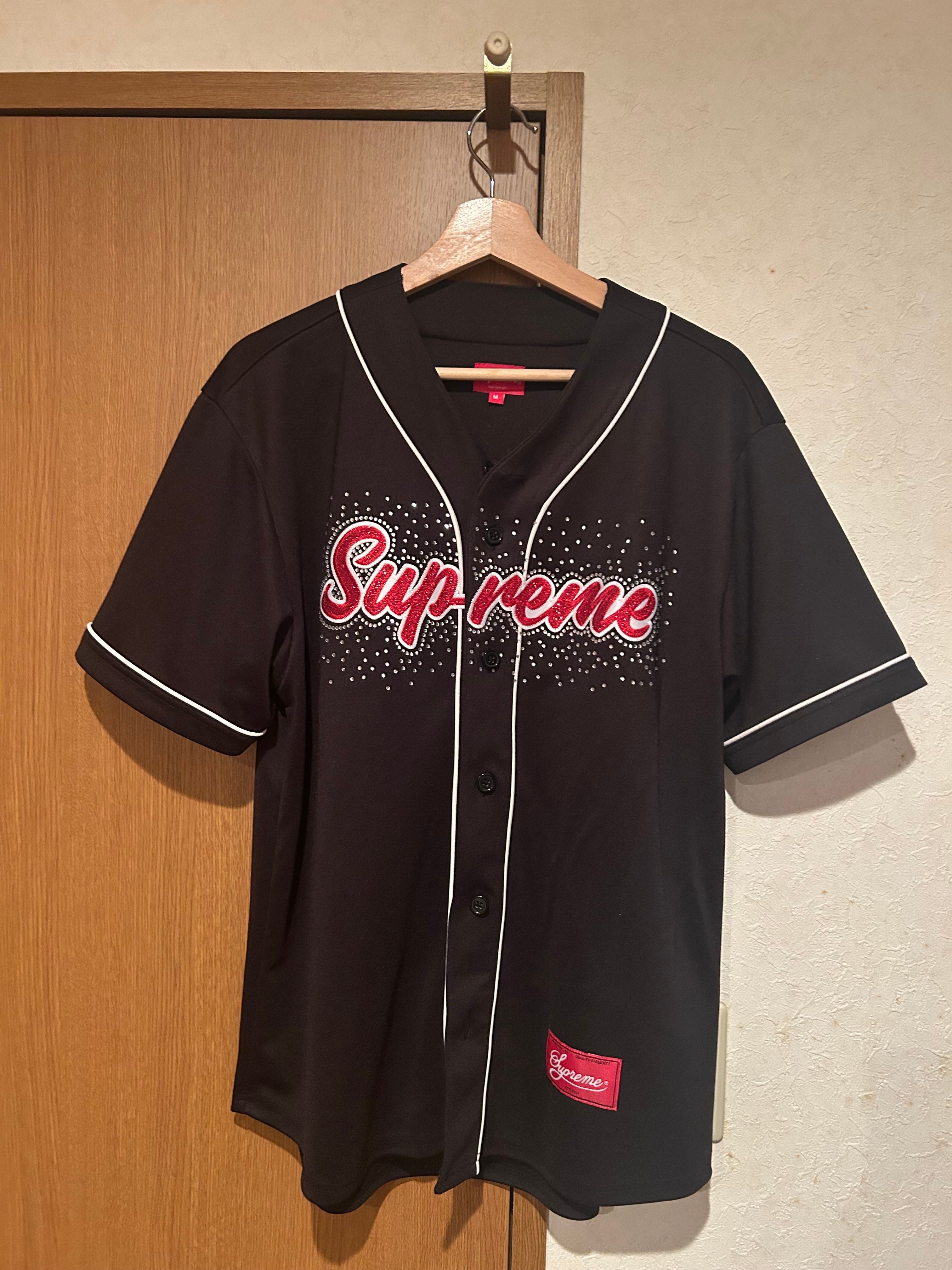 Supreme Rhinestone Baseball Jersey 