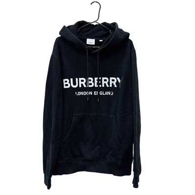 バーバリー BURBERRY パーカー ロゴプリント プルオーバーフーディー スウェット 8009509 ブラック