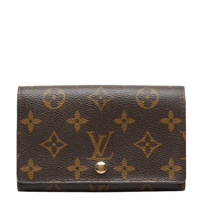 ルイ ヴィトン モノグラム ポルトモネ ビエ トレゾール 長財布 M61730 ブラウン PVC レザー レディース LOUIS VUITTON 【中古】