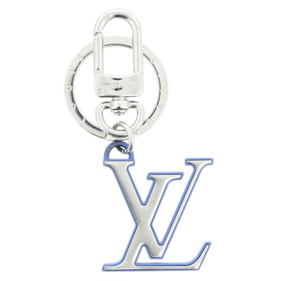 LOUIS VUITTON ルイ・ヴィトン ポルトクレ LVクロマティック キーリング M63601 メタル シルバー ブルー メンズ【中古】