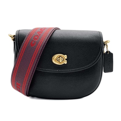 COACH コーチ ウィロウ サドル ショルダーバッグ
ぺブル CA094 レザー ブラック レディース
【中古】