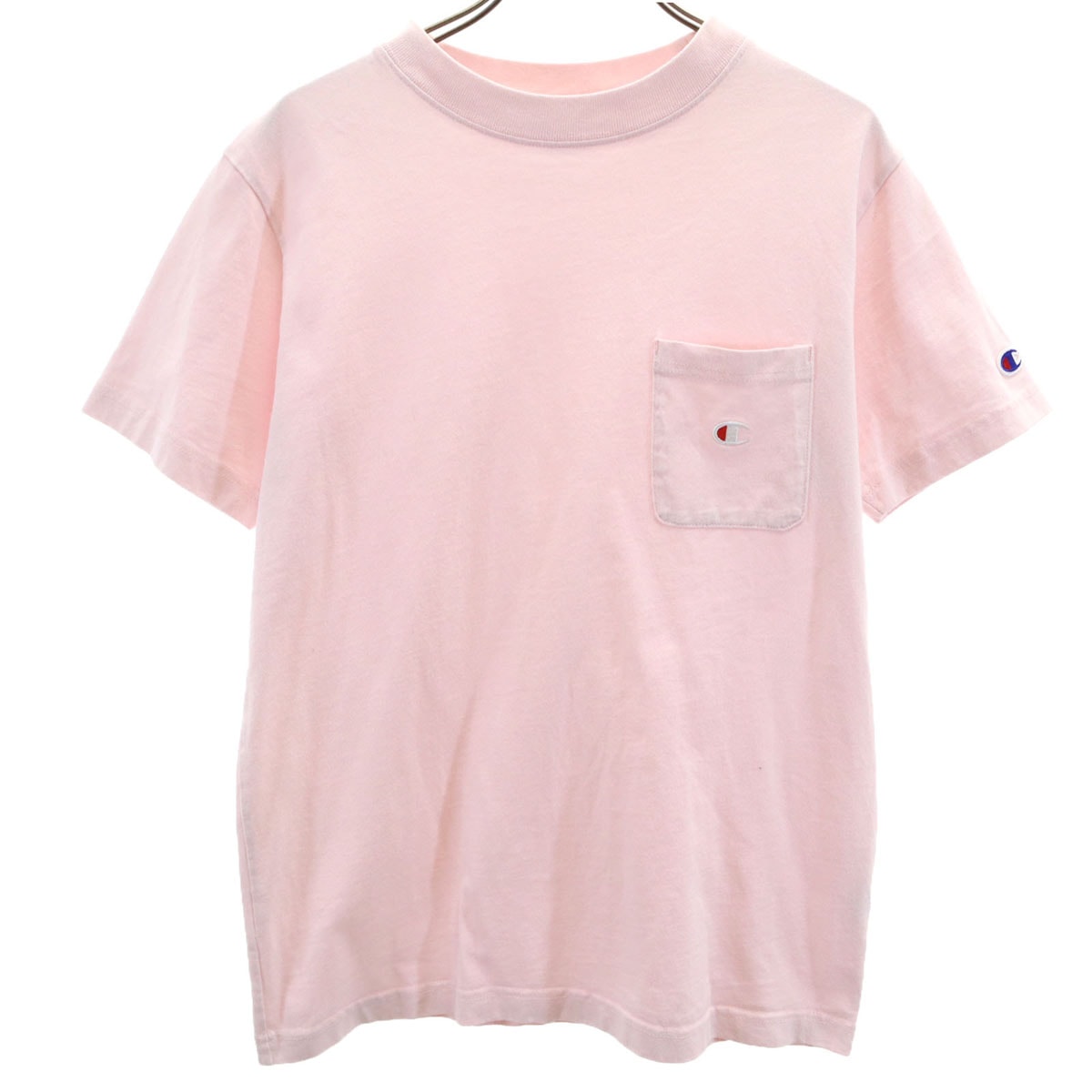 Champion チャンピオン 半袖 Tシャツ S ピンク ポケT