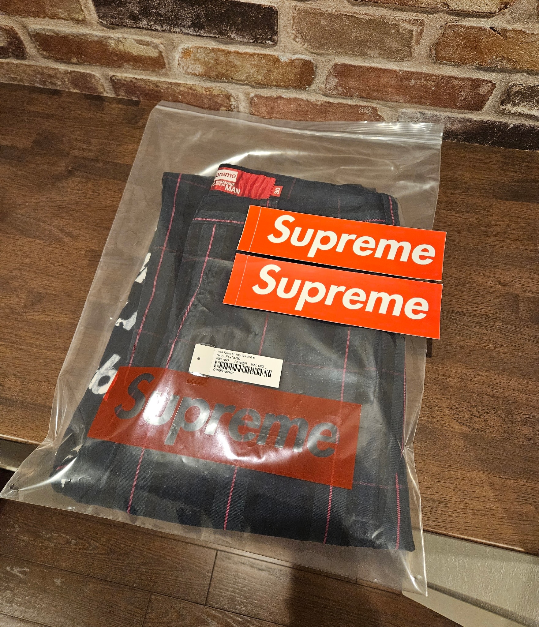Supreme x JUNYA WATANABE COMME des GARCONS MAN Printed Work Pant "Navy Plaid"