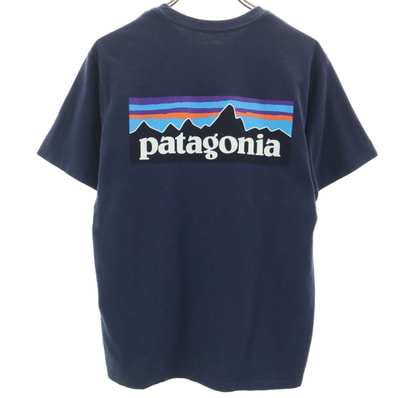 patagonia パタゴニア バックロゴ 半袖 Tシャツ XS ネイビー 38504SP21 アウトドア
