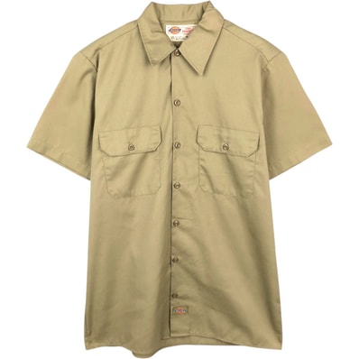 古着 ディッキーズ Dickies 半袖 ワークシャツ ボックスシャツ メンズM相当/eaa668060