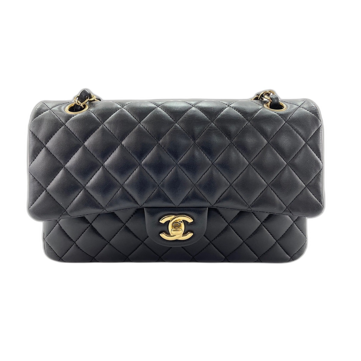 シャネル CHANEL マトラッセ ダブルフラップ ショルダーバッグ ラムスキン【中古】