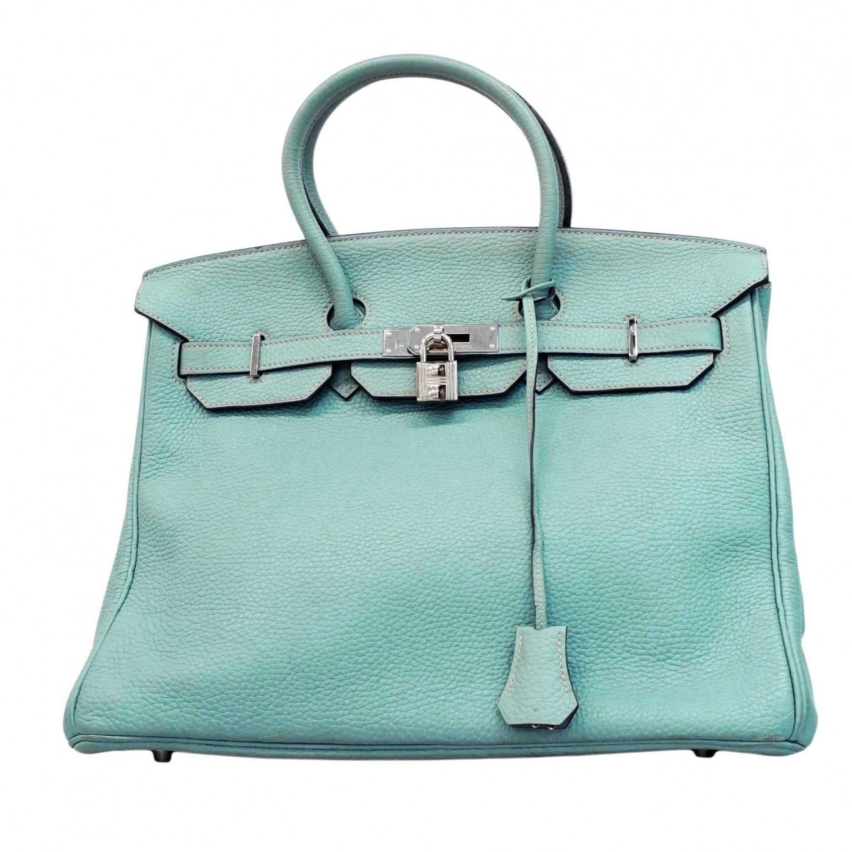 ★最終価格★SALE【6db2181】エルメス ハンドバッグ バーキン35 トリヨンクレマンス ブルーラン シルバー金具 □P刻印【中古】レディース