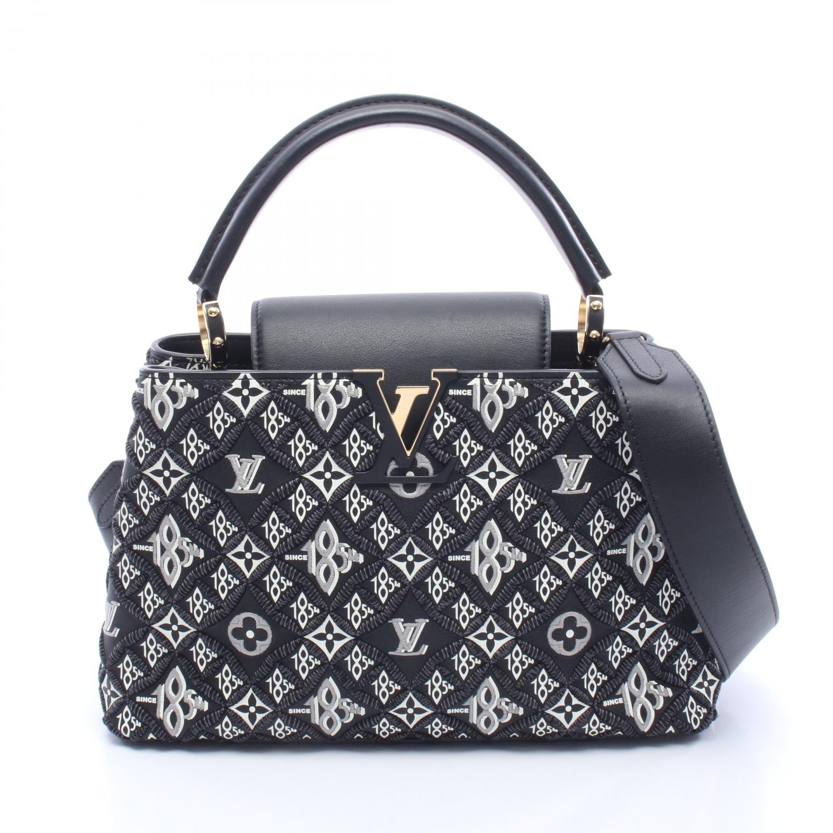 ルイ・ヴィトン LOUIS VUITTON カプシーヌMM Since1854 2WAY ハンドバッグ バッグ レザー ノワール レディース ブラック系 M57358 【中古】