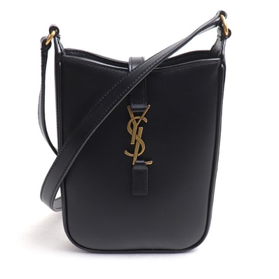 SAINT LAURENT サンローラン ミニ バーティカル ショルダーバッグ ブラック 735214 レディース【中古】【美品】