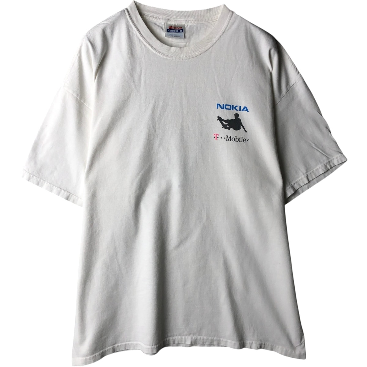 古着 00年代 ヘインズ Hanes NOKIA ノキア T-Mobile Tモバイル アドバタイジングTシャツ メンズXL相当/eaa638215