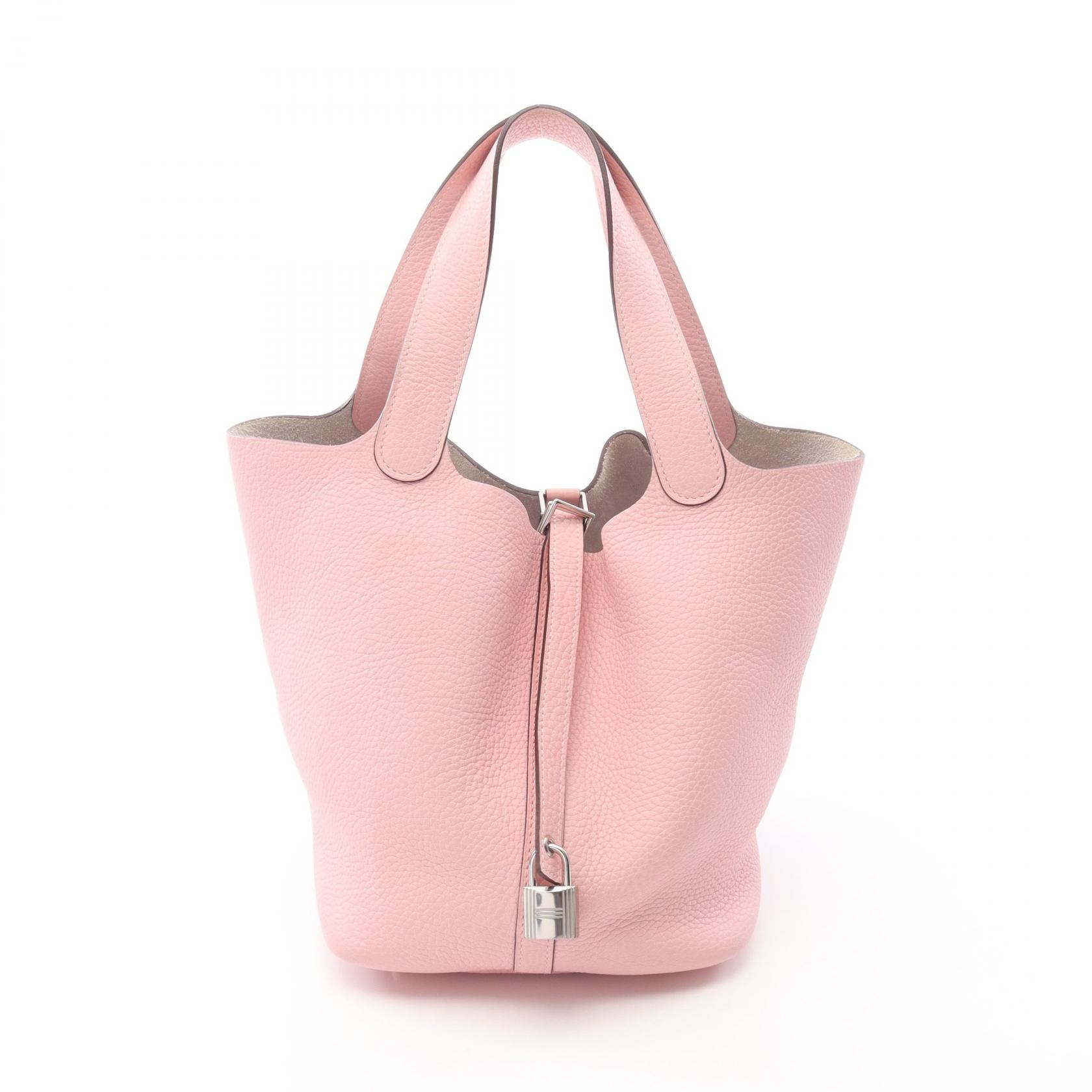 エルメス HERMES ピコタンロックMM ハンドバッグ バッグ レザー トリヨンクレマンス トリヨンクレマンス ローズサクラ T刻印(2015年製造) レディース ピンク系 【中古】
