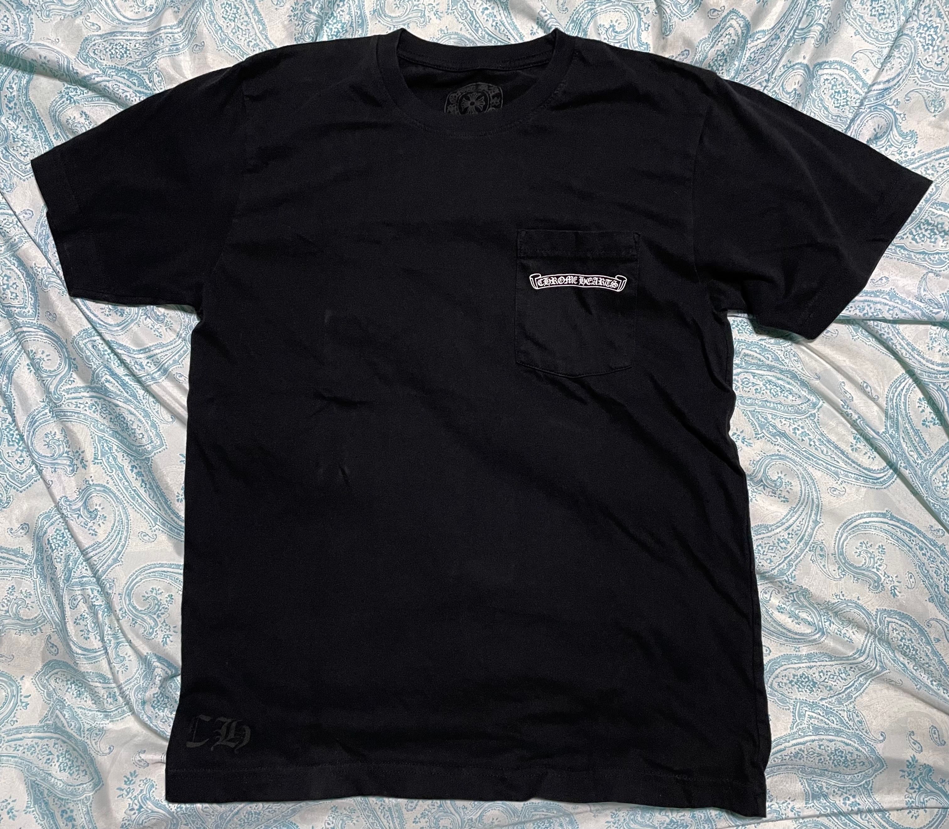 Chrome Hearts Scroll Label Back Arche Logo T-Shirt "Black"