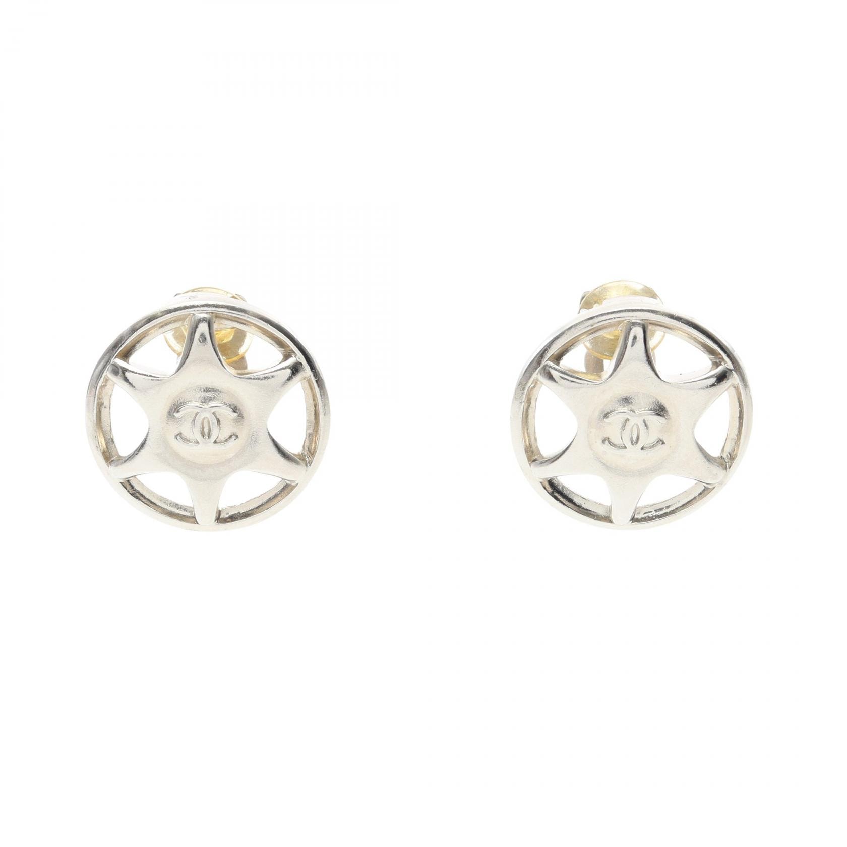 シャネル CHANEL ココマーク イヤリング ジュエリー ステンレススチール レディース シルバー系 【中古】