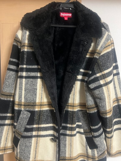 Supreme Plaid Car Coat "Cream"
