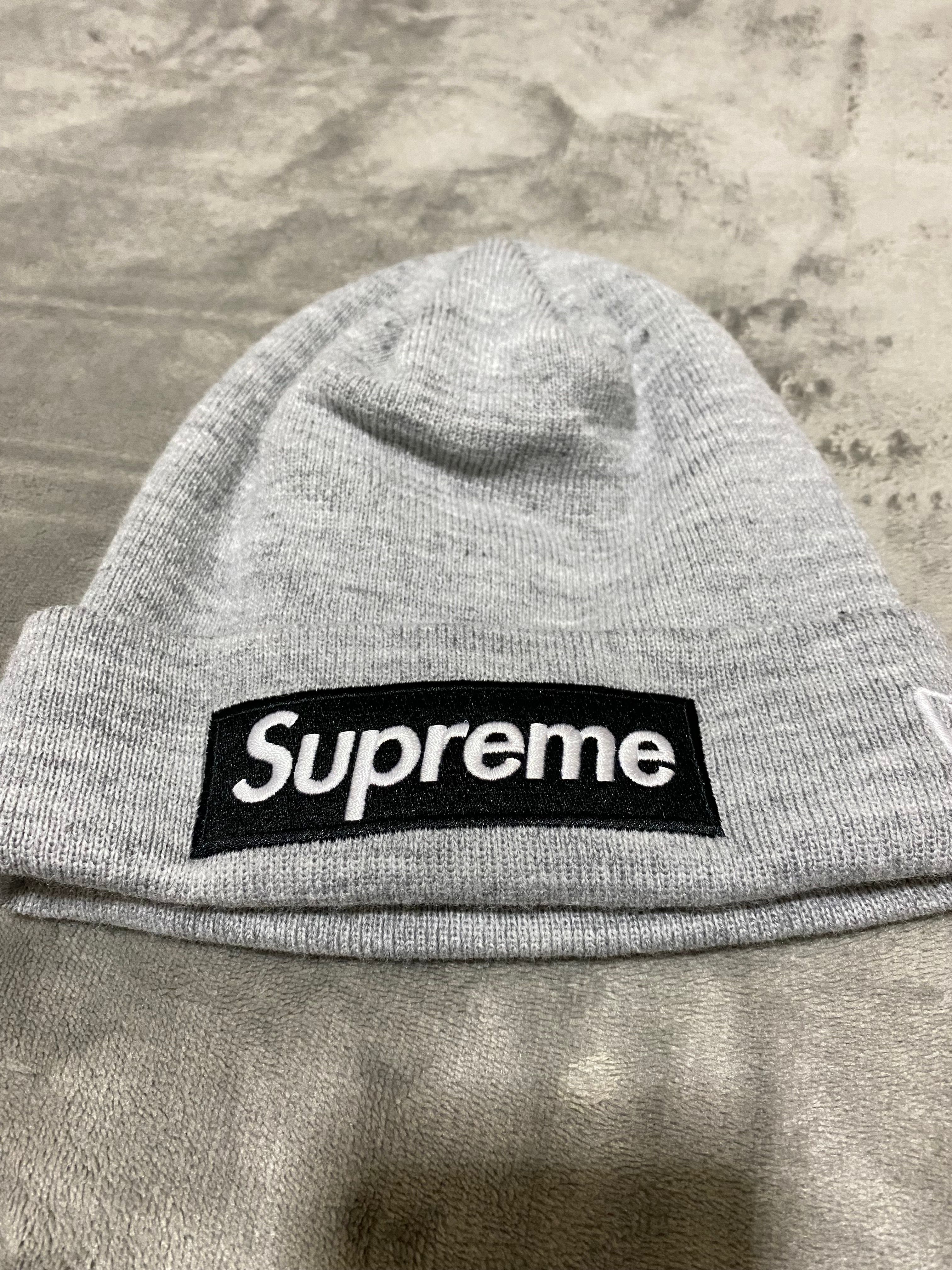 Supreme New Era Box Logo Beanie "Heather Grey"