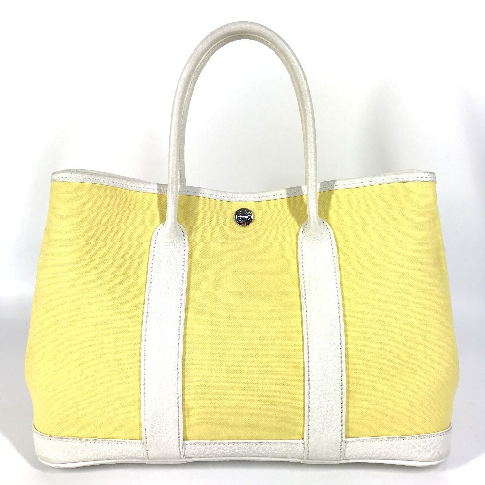 エルメス HERMES ガーデンパーティTPM ガーデンパーティ TPM カバン トートバッグ ハンドバッグ トワルアッシュ R□刻 イエロー