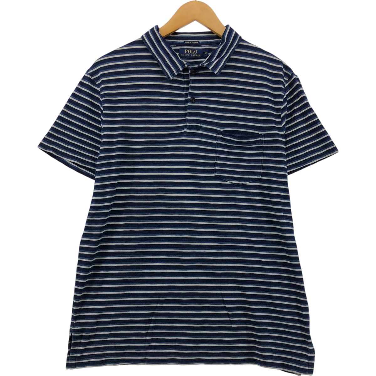 古着 ラルフローレン Ralph Lauren POLO RALPH LAUREN マルチボーダー 半袖 ボーダー ポロシャツ メンズM相当/eaa555437