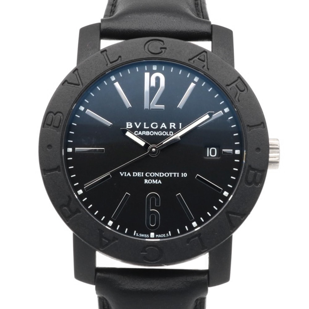 ブルガリ カーボン 腕時計 時計 カーボン BB40GL 自動巻き メンズ 1年保証 BVLGARI 中古