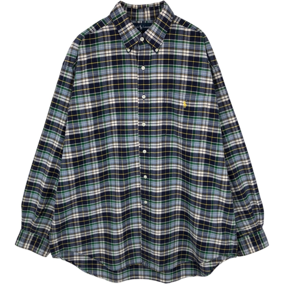 古着 ラルフローレン Ralph Lauren BIG SHIRT 長袖 ボタンダウンチェックシャツ メンズL相当/eaa678109