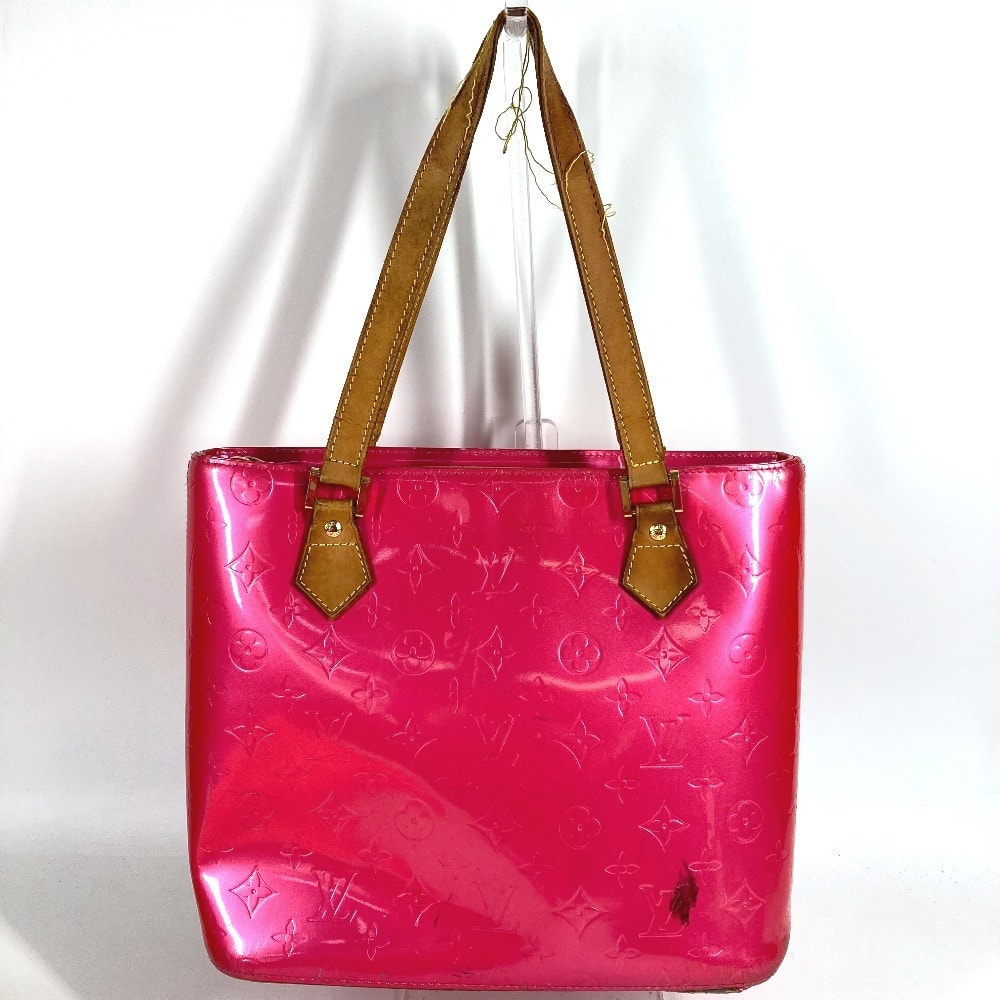 ルイヴィトン LOUIS VUITTON ヒューストン  M91219 モノグラムヴェルニ カバン トートバッグ ショルダーバッグ ハンドバッグ モノグラムヴェルニキャンバス フューシャ ピンク
