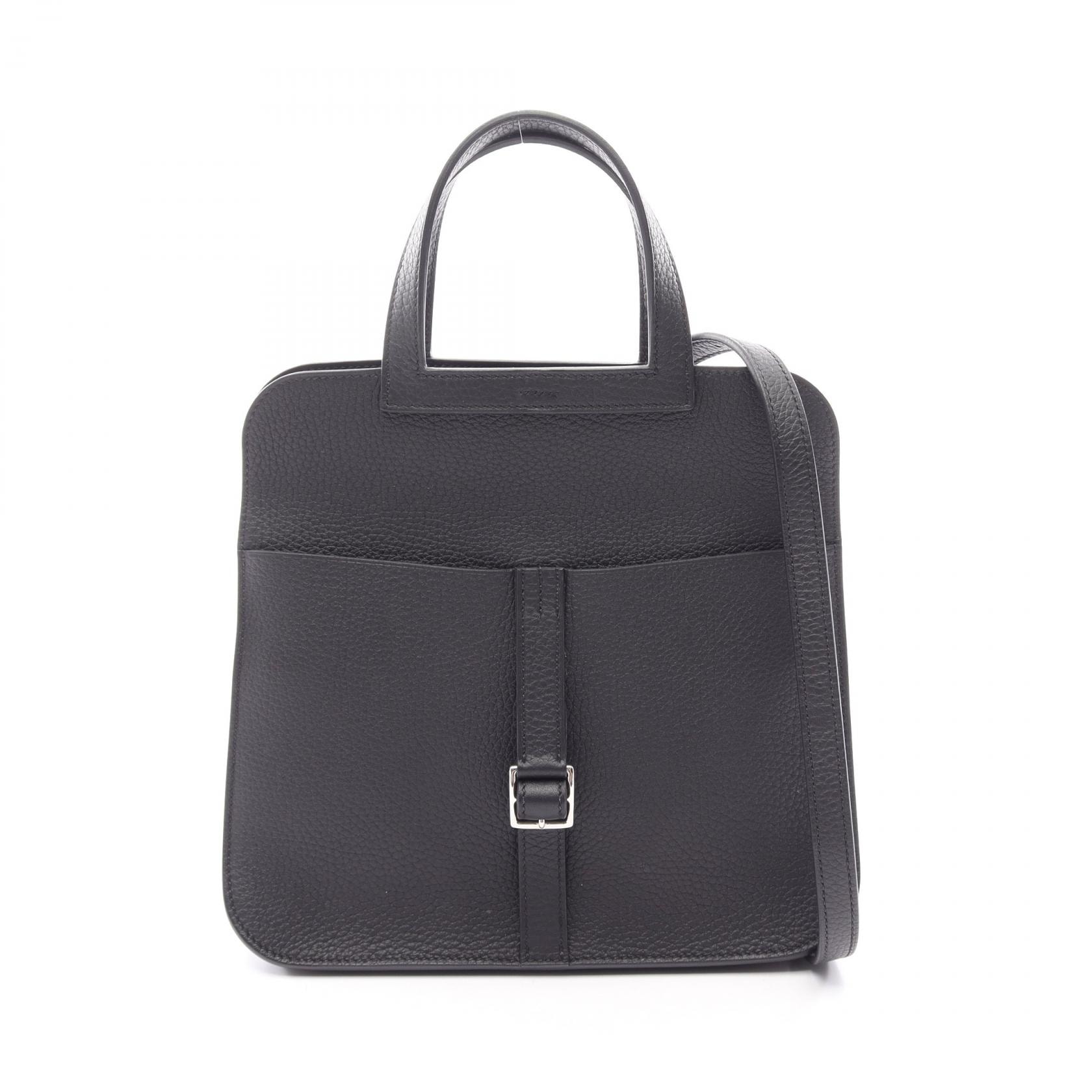 エルメス HERMES アルザン25 2WAY ハンドバッグ バッグ レザー トリヨンクレマンス トリヨンクレマンス ブラック(エルメス) W刻印(2024年製造) レディース ブラック系 【中古】