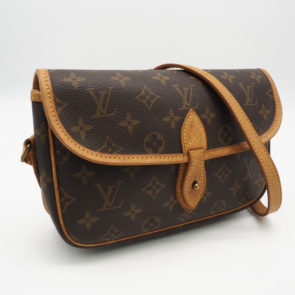 LOUIS VUITTON ルイ・ヴィトン モノグラム ジベシエールPM M42248 ショルダーバッグ ブラウン ベージュ コーティングキャンバス レザー レディース