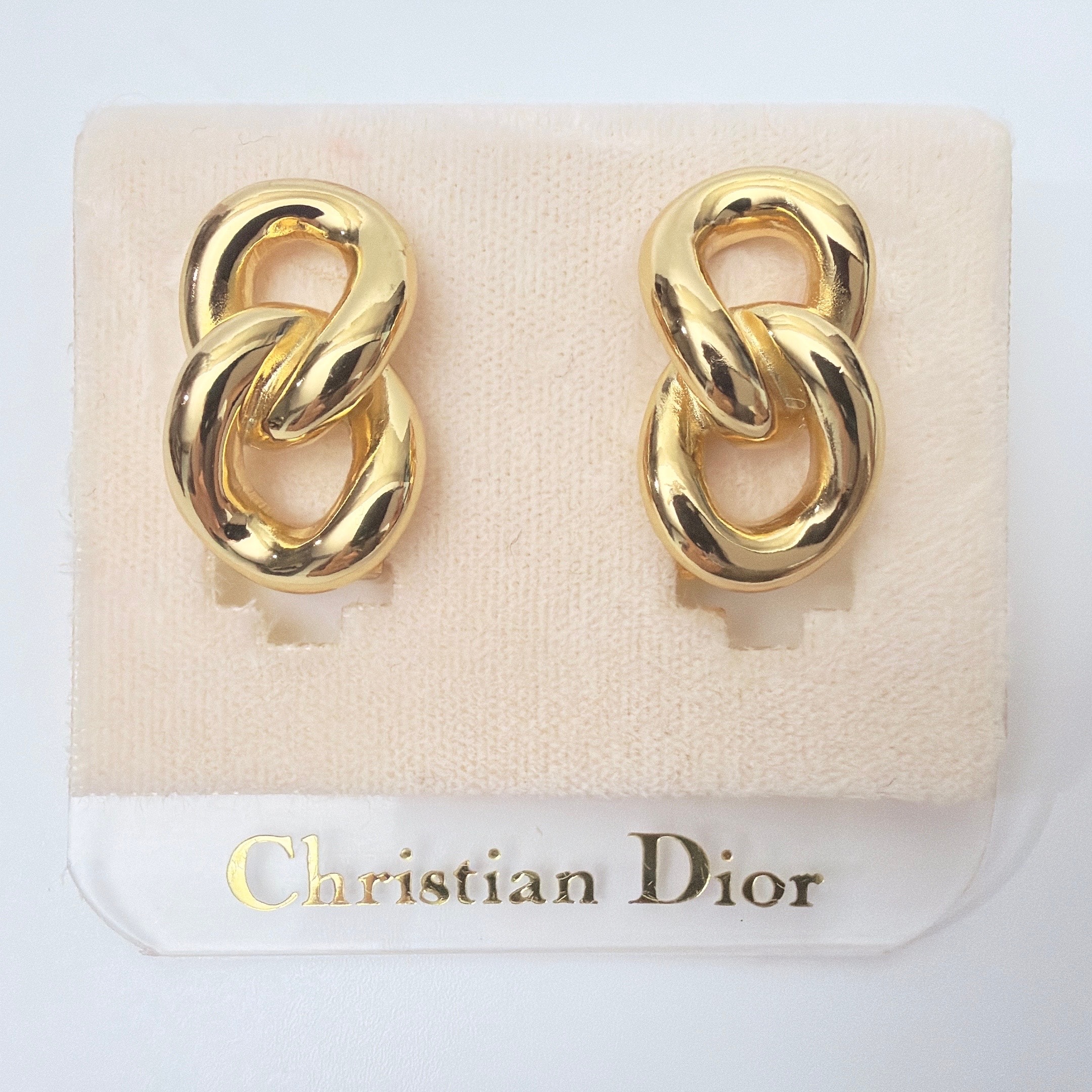 Christian Dior クリスチャンディオール チェーンモチーフ イヤリング ゴールド レディース アクセサリー