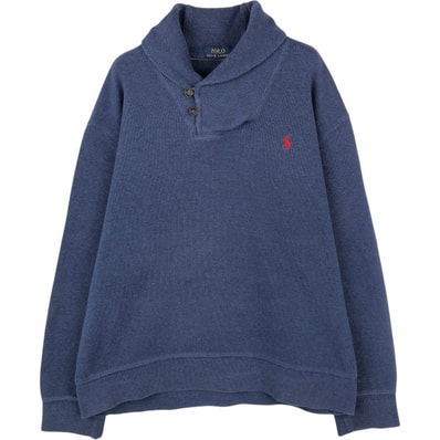 古着 ラルフローレン Ralph Lauren POLO RALPH LAUREN ショールカラー ワンポイントロゴスウェットシャツ トレーナー メンズXL相当/eaa670610