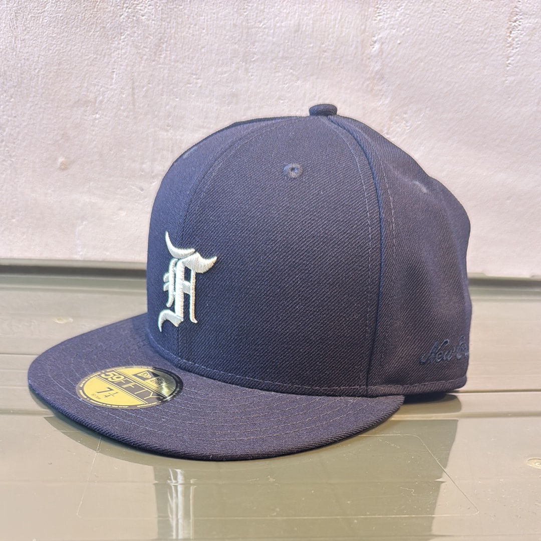 NEW ERA FEAR OF GOD ESSENTIALS 59FIFTY F LOGO Under Visor "Navy"