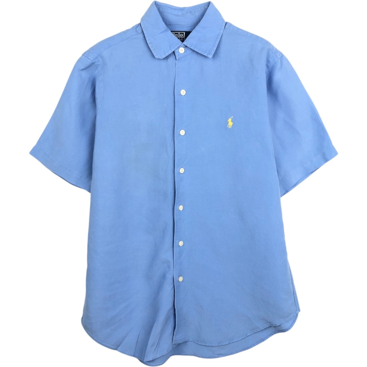 古着 ラルフローレン Ralph Lauren POLO by Ralph Lauren 半袖 リネンシャツ メンズM相当/eaa668162