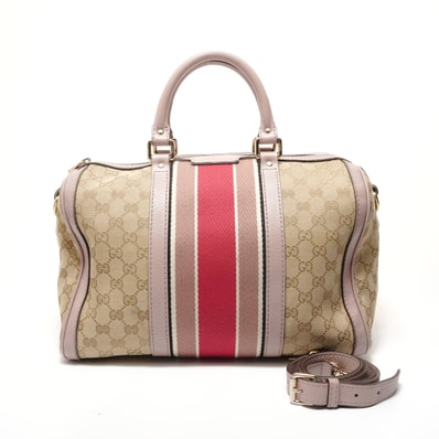 グッチ GUCCI GGキャンバス シェリーライン ボストンバッグ【中古】