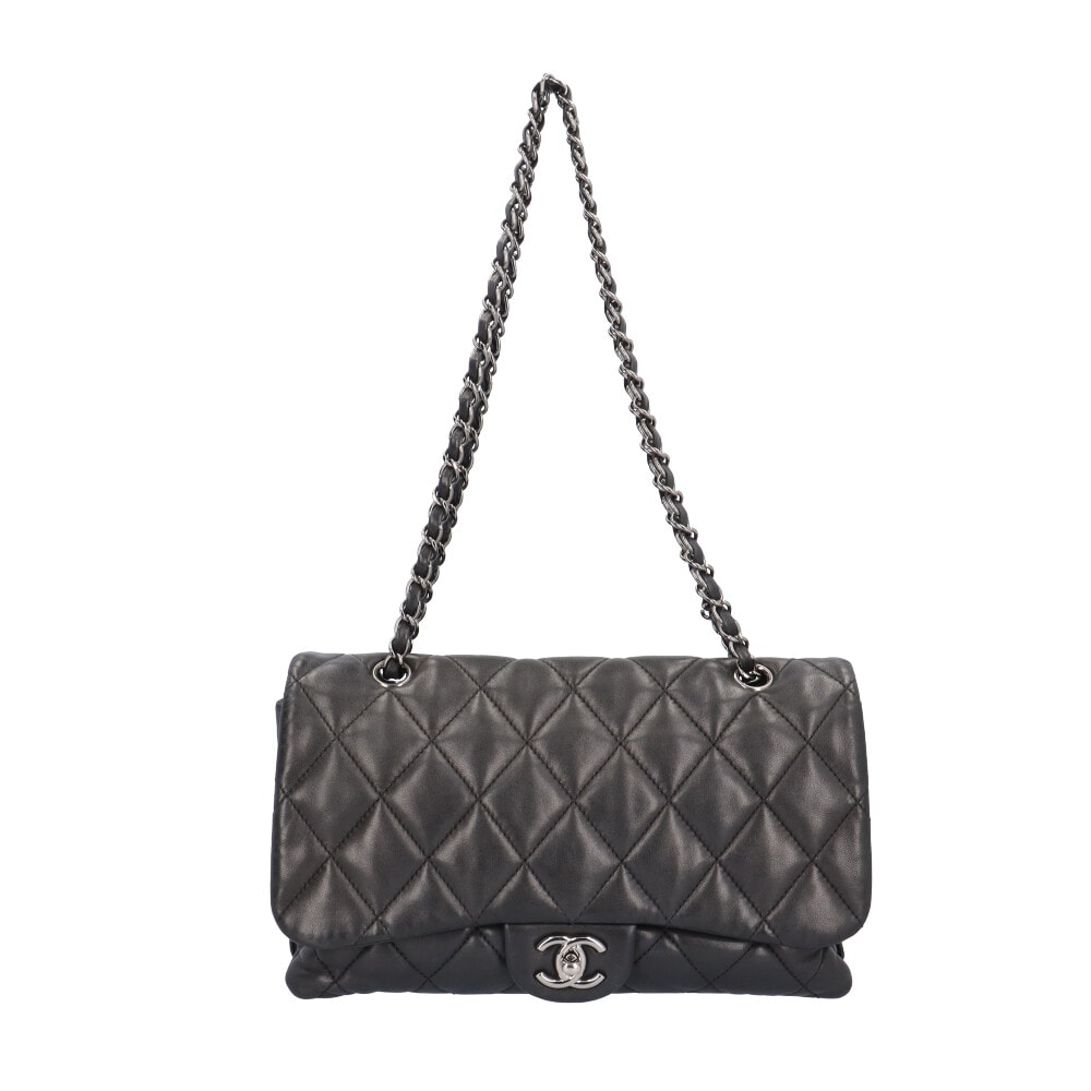 シャネル マトラッセ ショルダーバッグ レザー ブラック レディース CHANEL  中古
