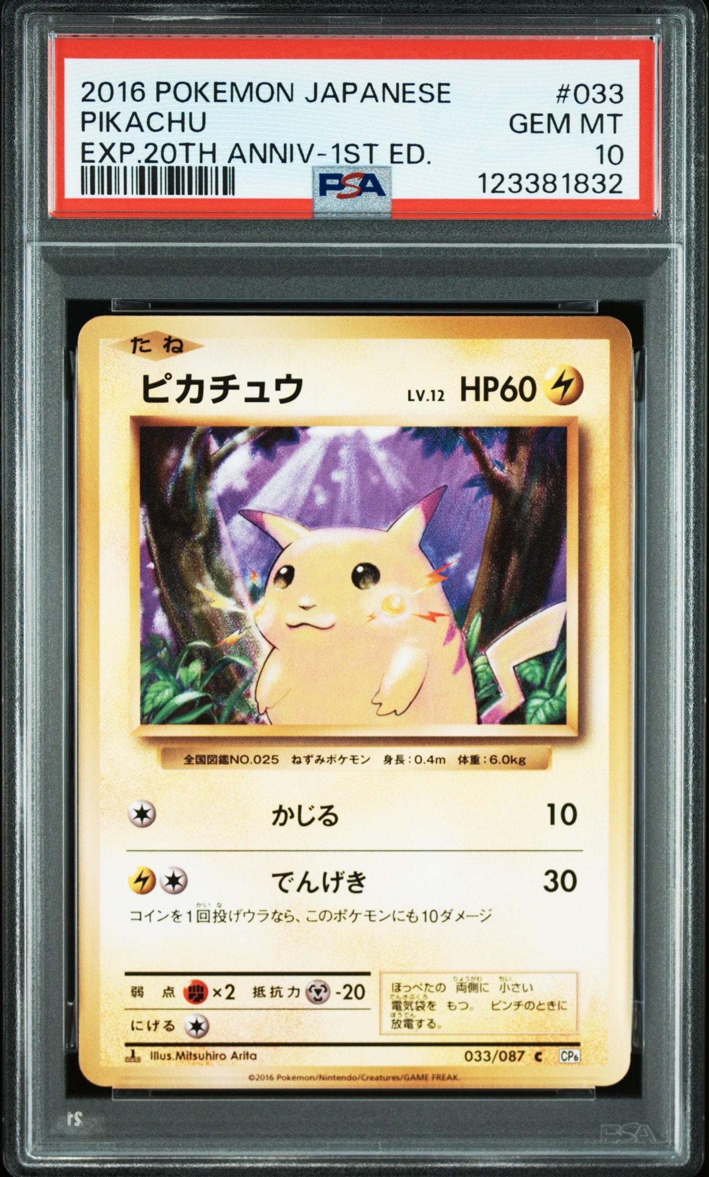 ピカチュウ C :1ED [CP6 033/087](コンセプトパック「ポケットモンスターカードゲーム 拡張パック 20th Anniversary」)