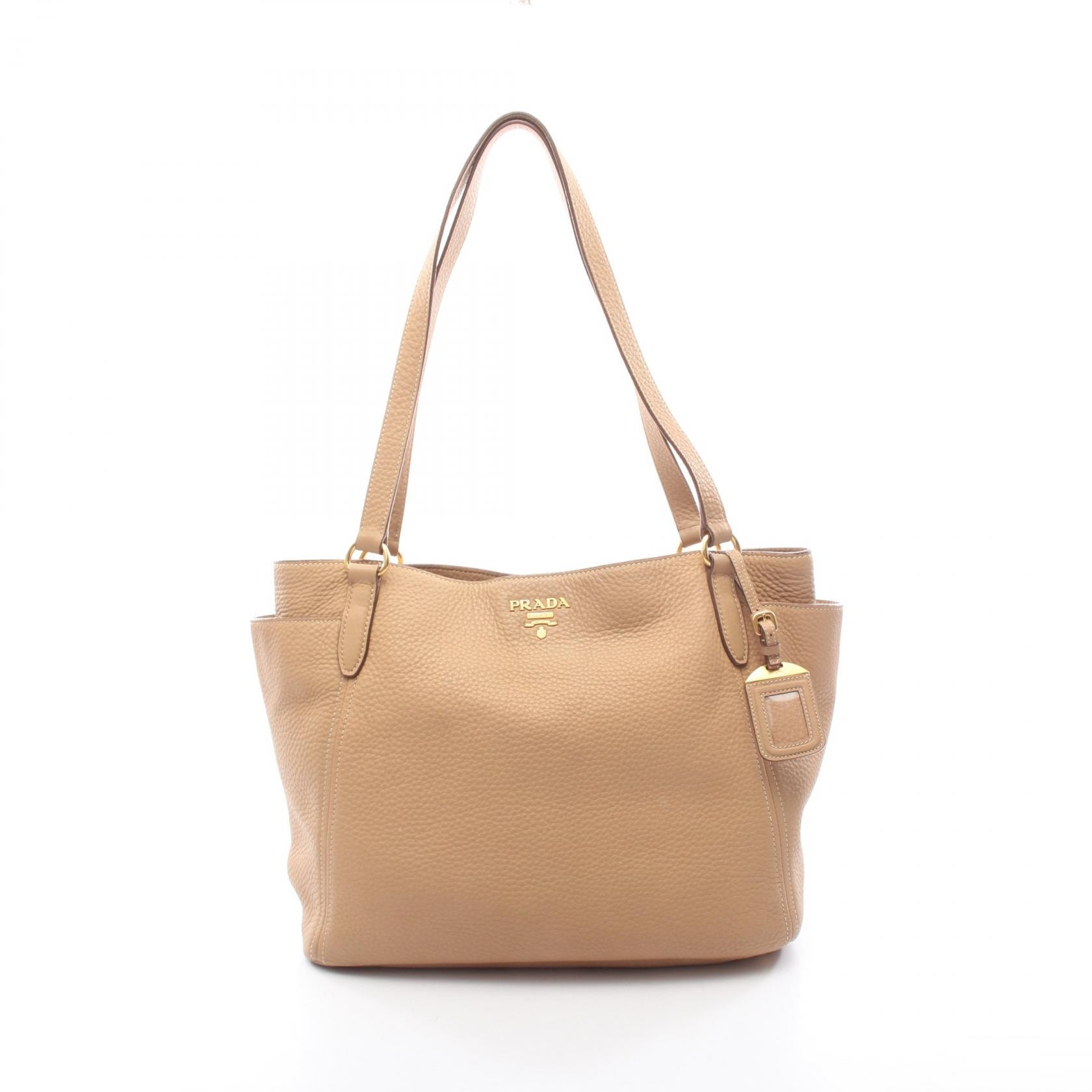 プラダ PRADA トートバッグ バッグ レザー レディース ベージュ系 【中古】