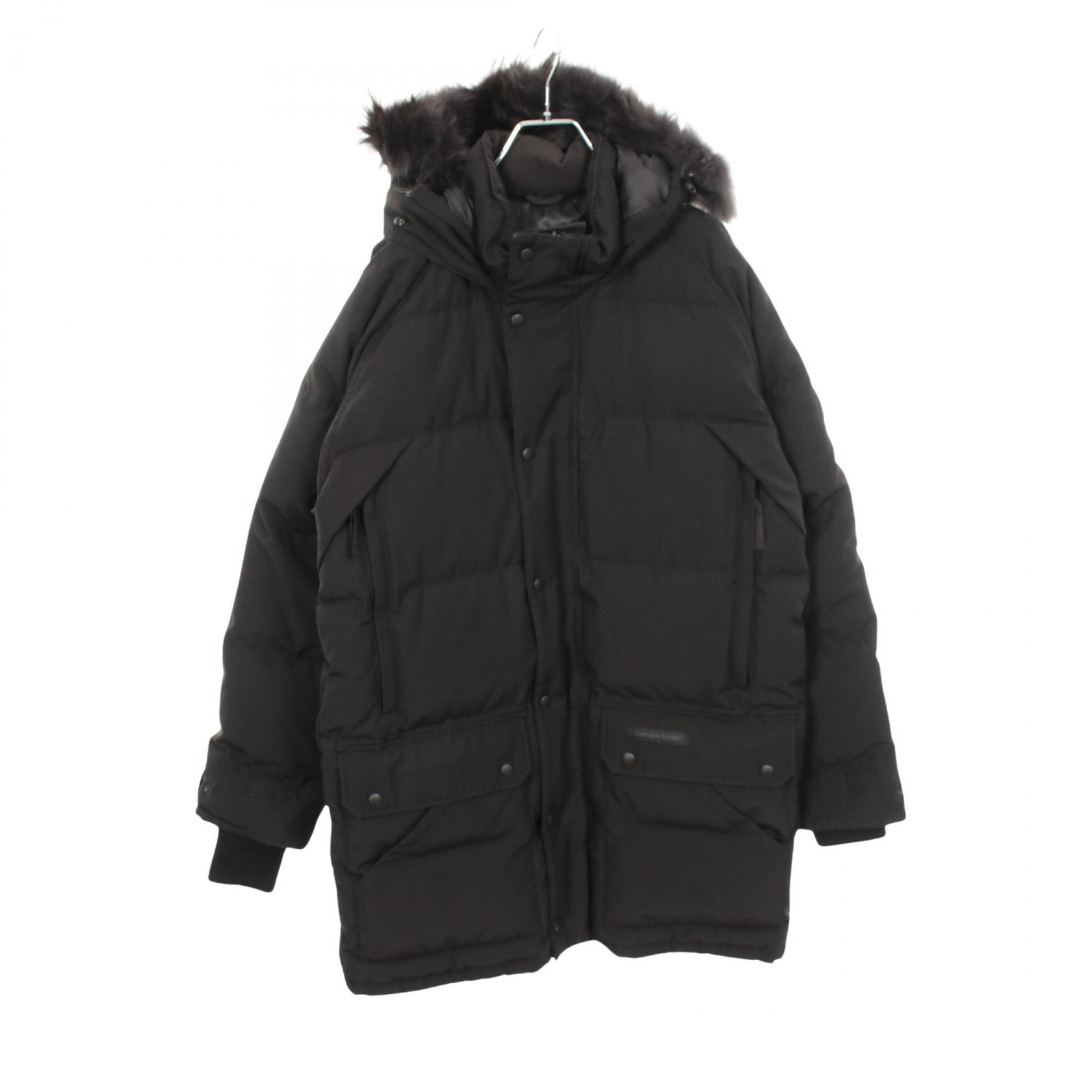 カナダグース CANADA GOOSE EMORY PARKA BLACK LABEL エモリーパーカ ダウンジャケット 衣料品 アウター ポリエステル メンズ ブラック系 2580MB 【中古】