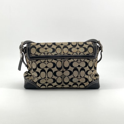 COACH(コーチ) シグネチャー ターンロック キャンバス F13972 ショルダーバッグ ベージュ