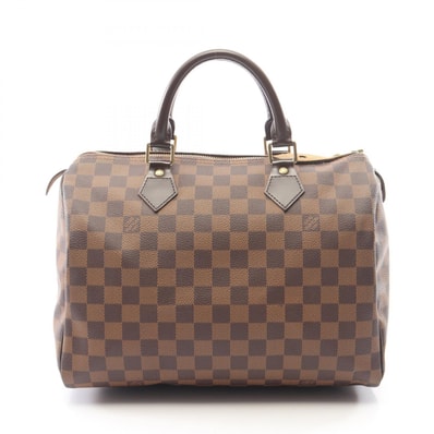 ルイ・ヴィトン LOUIS VUITTON スピーディ30 ダミエエベヌ ハンドバッグ バッグ PVCコーティングキャンバス レザー レディース ブラウン系 N41531 【中古】