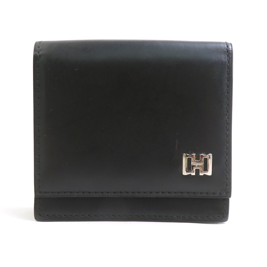 サルヴァトーレフェラガモ Salvatore Ferragamo コインケース レザー ブラック シルバー メンズ【中古】 e62422a