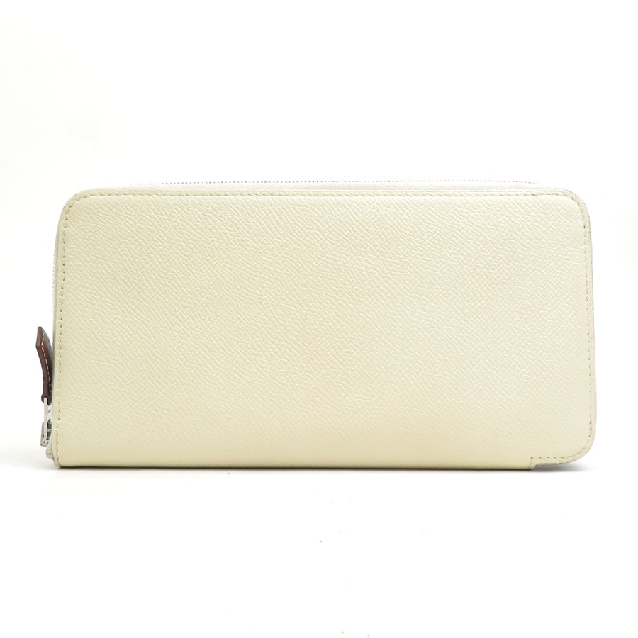 エルメス HERMES ラウンドファスナー長財布 アザップロング シルクイン ヴォーエプソン 推定ナタ ユニセックス【中古】 r10796a