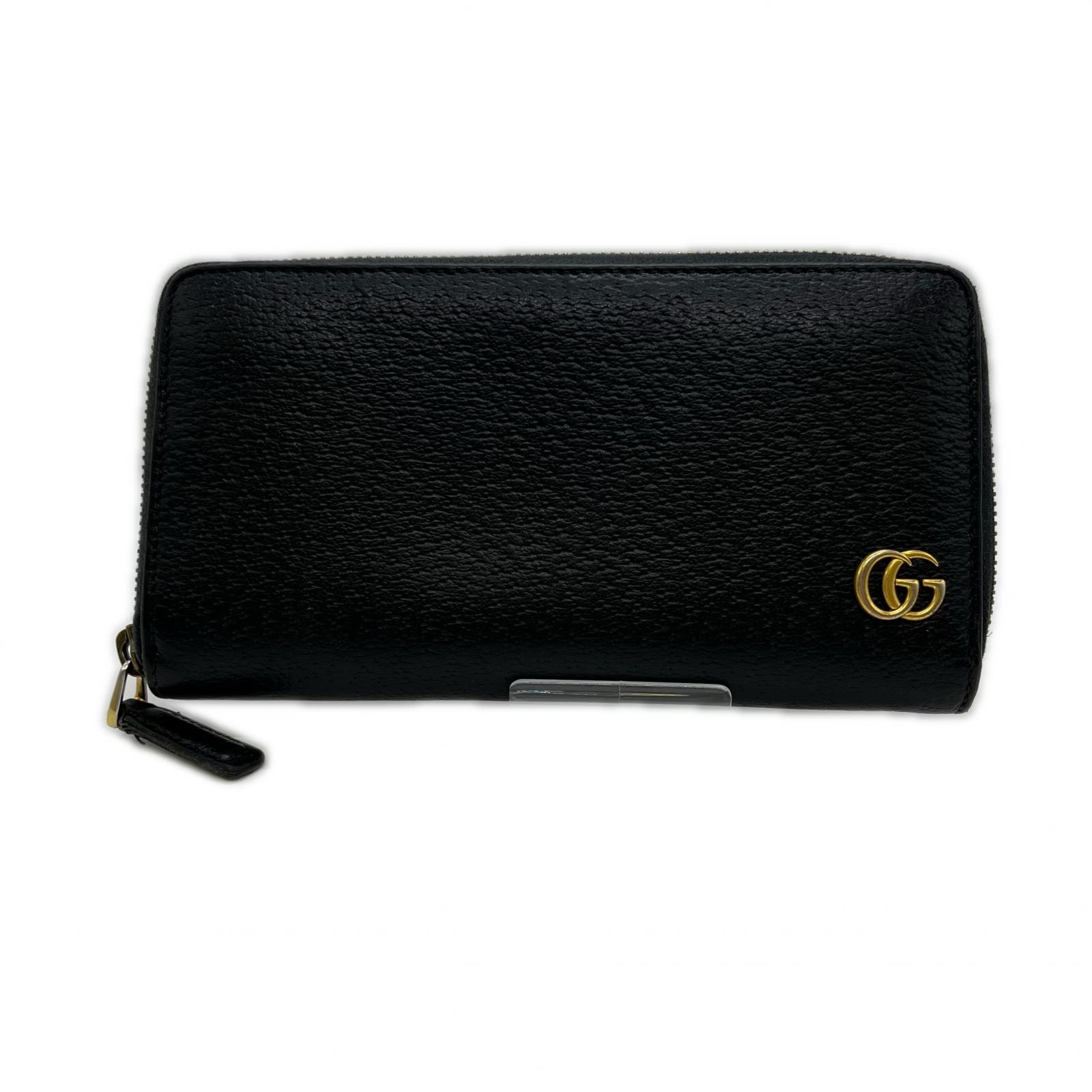 GUCCI グッチ ラウンドファスナー財布 428736・2184 ブラック