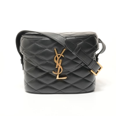 イヴ・サンローラン YSL ジューン カサンドラ キルティング レザー ショルダーバッグ【中古】