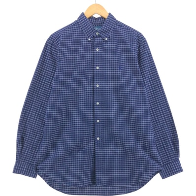 古着 ラルフローレン Ralph Lauren CLASSIC FIT 長袖 ボタンダウンチェックシャツ メンズXL相当/eaa521317