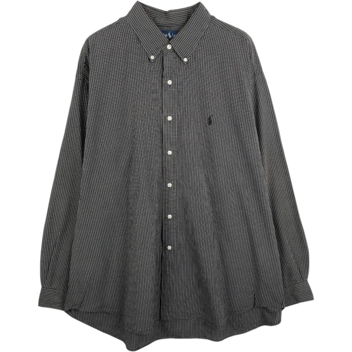 古着 ラルフローレン Ralph Lauren BLAKE 長袖 ボタンダウンチェックシャツ メンズXXL相当/eaa678050