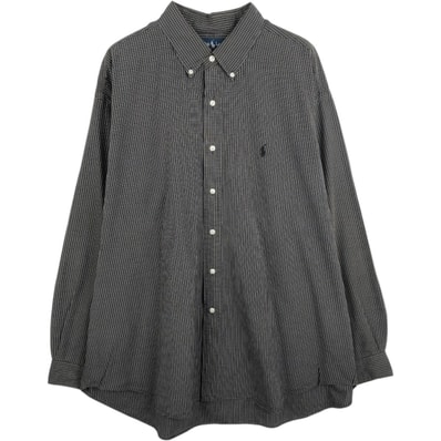 古着 ラルフローレン Ralph Lauren BLAKE 長袖 ボタンダウンチェックシャツ メンズXXL相当/eaa678050