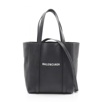 バレンシアガ BALENCIAGA EVERYDAY XXS エブリデイ トートバッグ バッグ レザー レディース ブラック系 【中古】