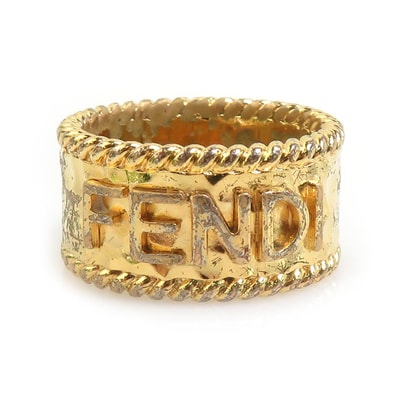 フェンディ FENDI リング・指輪 メタル ゴールド メンズ 21.5号【中古】 e60730a