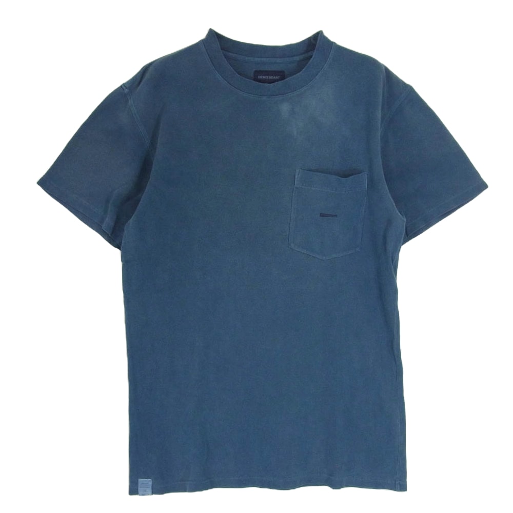 DESCENDANT ディセンダント Tシャツ 18SS 181ATDS-CSM17 CACHALOT PIQUE SS 鹿の子 生地 半袖 Tシャツ 1 ブルー系 S【中古】