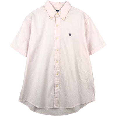 古着 ラルフローレン Ralph Lauren CUSTOM FIT 半袖 ボタンダウンシャツ メンズL相当/eaa668631