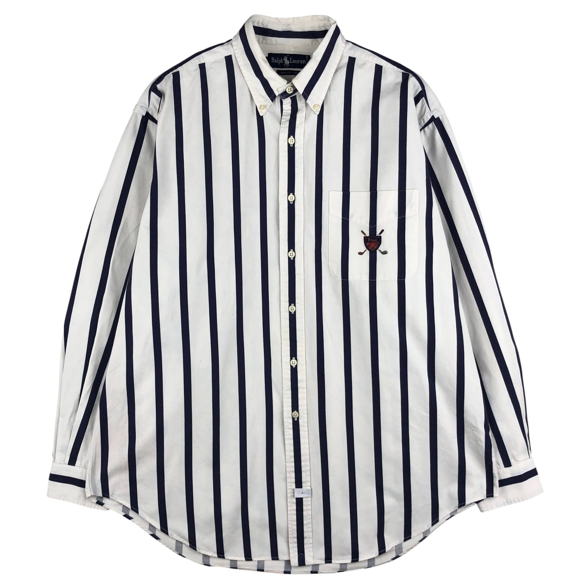 古着 ラルフローレン Ralph Lauren 長袖 ボタンダウンストライプシャツ メンズL相当/eaa611306
