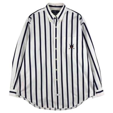 古着 ラルフローレン Ralph Lauren 長袖 ボタンダウンストライプシャツ メンズL相当/eaa611306